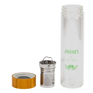 Jolene's Tea Glass Thermos with Bamboo Lid 500ml - Jolene's Tea House